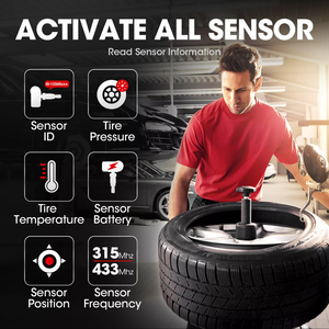 LAUNCH CRT 5011X TPMS Relearn Tool 315MHz 433MHz Tire Pressure Sensor <strong>Programing</strong> OBD2 Scanner TPMS Diagnostic Tools - Product Image 3