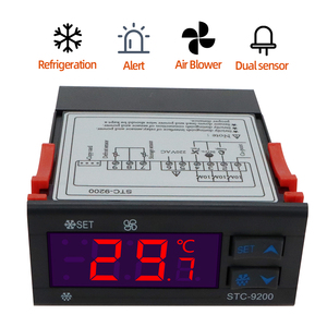 Controlador de temperatura de STC-9200 con función de alarma de ventilador de descongelación de refrigeración, instrumento con dos sensores, herramienta industrial - Product Image 2