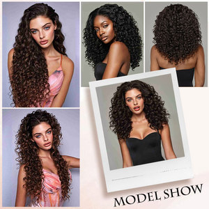 FH New Feathering Tip Crochet Human Hair Extension Pixie Curly Braiding Hair Extensions Virgin Human Hair <strong>Bundle</strong> - Product Image 5