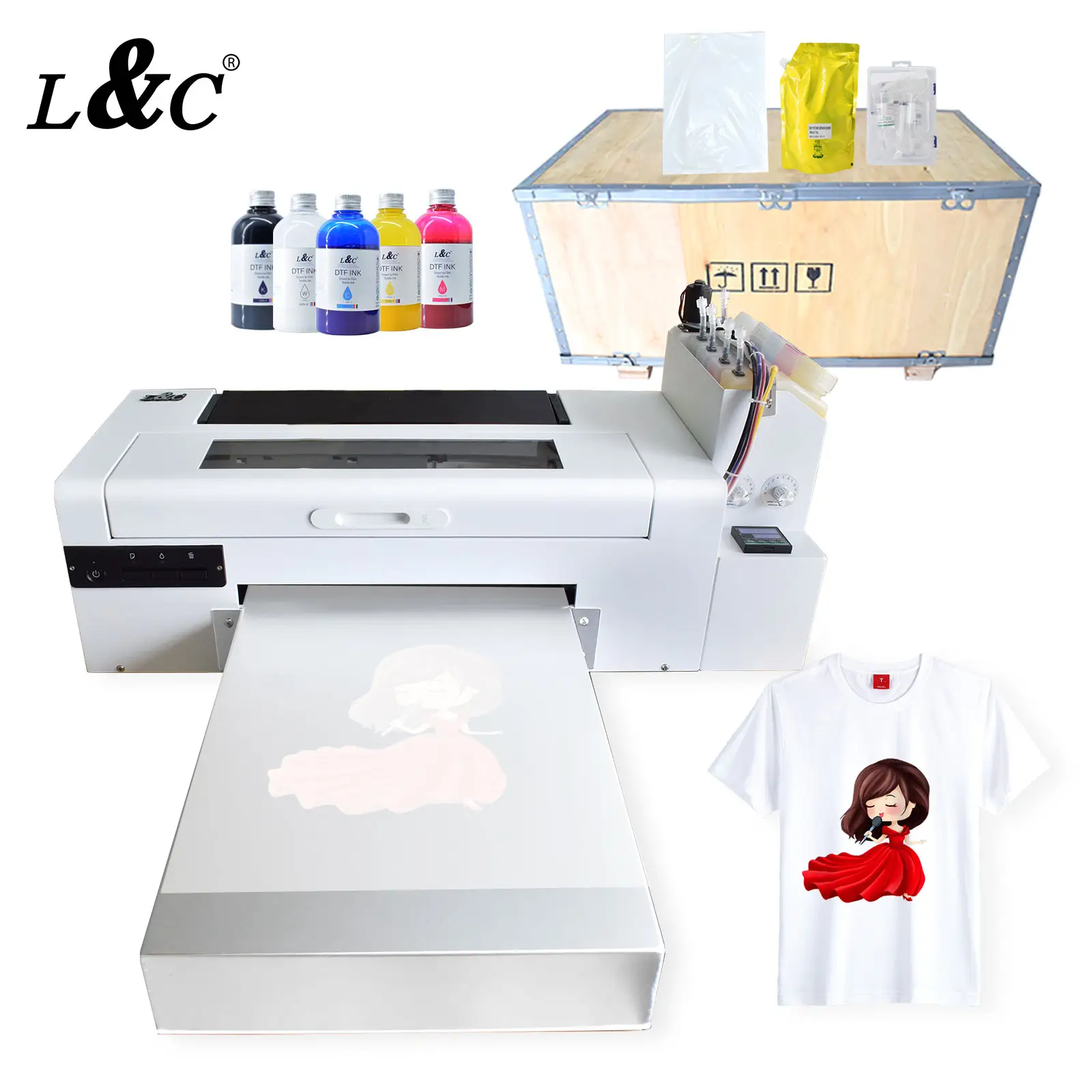 Desktop Heat transfer printer dtf pet film printer A3 dtf printer for t-shirt