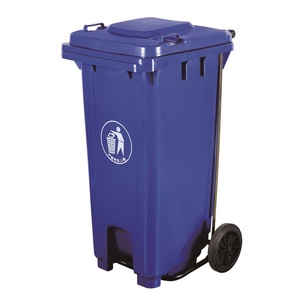 240升HDPE塑料立式垃圾桶，带中间踏板两轮移动垃圾箱 - Product Image 5