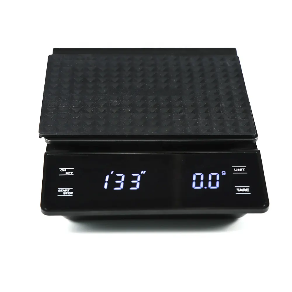 Kitchen Coffee Scale with Timer 3kg/0.1g High-precision Pour Over Drip Espresso Scale with Back-Lit LCD Display