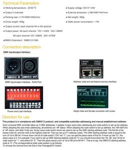 Digital <strong>Display</strong> 12V 3CH 4CH RGB RGBW <strong>LED</strong> Strip Light 512 <strong>Dmx</strong> <strong>Controller</strong> 4 Channel Decoder <strong>for</strong> RGB RGBW Strip Lights - Product Image 5