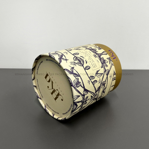 Zarif yüksek kaliteli şık şık beyaz CylinderCardboard yuvarlak kutu bisküvi şekerler çerez özel Logo için şube tasarımı ile - Product Image 2