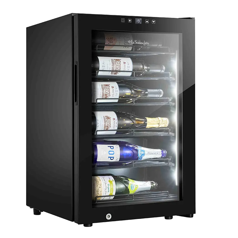 Vinopro - Refrigerador elétrico para vinho, refrigerador com unidade de refrigeração, 72L, 22 garrafas, com uso doméstico