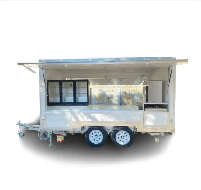 Customized Pizza Pasta Trailer With Cooking Equipment Food Trailer Mobile Truck Concession Van