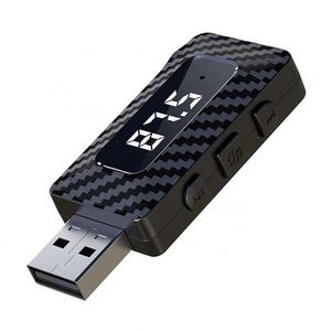 2合1无线蓝牙5.3接收器适配器3.5毫米插孔，适用于汽车音乐音频Aux A2dp耳机接收器免提 - Product Image 1