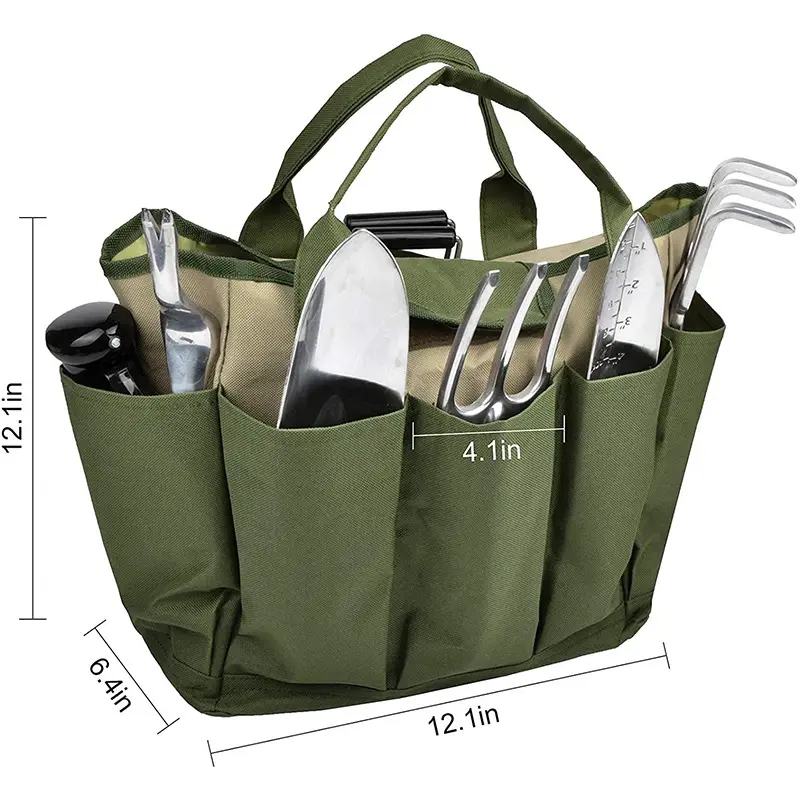 DD2030 Completa Jardim Tool Kit Com Armazenamento Tote Bag & Luvas De Aço Inoxidável Heavy Duty Jardinagem Ferramentas Set