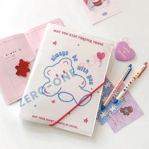 Benutzer definierte Pu Pvc Glossy Baby Pink Blush Weiches Leder A5 6-Ring Binder Elastic String Verschluss Kpop Planner Notebook Tagebuch Cover - Product Image 5