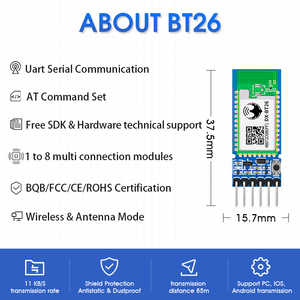 Módulo Bluetooth de integración de esclavo Maestro de uso directo, conjunto de desarrollador BLE 5,3, módulo Bluetooth inteligente de largo alcance de 2,4 GHz - Product Image 5
