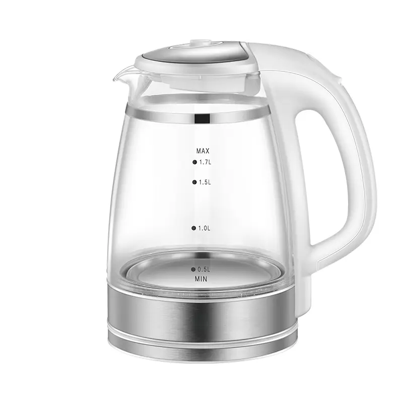 HOT SELLING 1.5L-1.7L ELEKTRIC KETTLE FOOD-GRADE GLASS WHITE WATER BOILER HAUS GERÄT