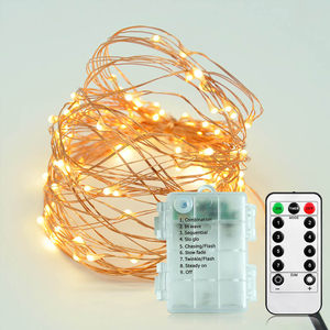Accesorios de decoración del hogar a prueba de agua con batería, luces de cadena LED con 8 modos para decoración de eventos - Product Image 5