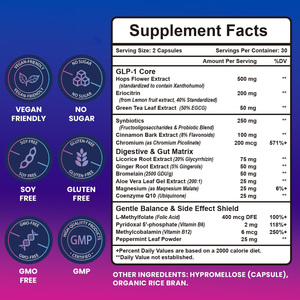 แคปซูลโปรไบโอติก GLP-1 GLP-1Supplement สูตรธรรมชาติ OEM สำหรับรองรับ GLP-1พลังงานเมตาบอลิซึม - Product Image 2