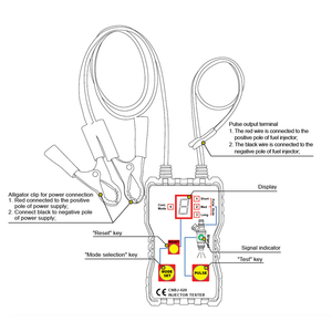 Automobile <strong>Injector</strong> Tester QA1105 Diagnose <strong>Injector</strong> Problems CE 12V Battery Power Supply - Product Image 6