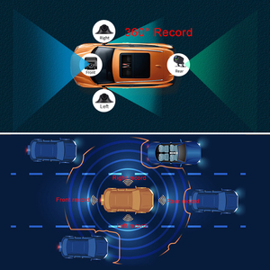 12 Polegada 4G ADAS Navegação GPS Câmera Traço com 360 Panorâmica Touch Screen 4 Cams para Carros <span class=keywords><strong>WIFI</strong></span> Compatível