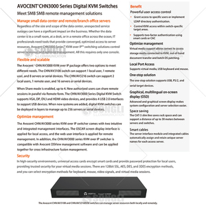 Kvm Switcher AVOCENT ^ CHN3000 serisi dijital KVM anahtarları CHN3108/CHN3216 SMB SMB uzaktan yönetim çözümleri karşılamak - Product Image 5