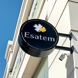 Bán buôn ngoài trời Tùy Chỉnh nhôm khung tròn hộp Đèn hai mặt dấu hiệu quảng cáo - Product Image 4