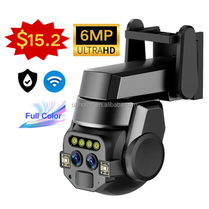 Cámara PTZ de seguridad para el hogar al aire libre con visión nocturna en color, reflectores duales, alarma de iluminación, sensor CMOS, resistente al agua - Product Image 1