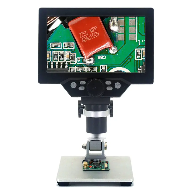 Videoregistratore per fotocamera elettronica con ingrandimento 1200X microscopio digitale LCD da 7 "con scheda TF da 32GB e batteria ricaricabile