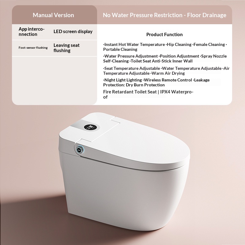 Standard configuration - with water tank - Floor drain