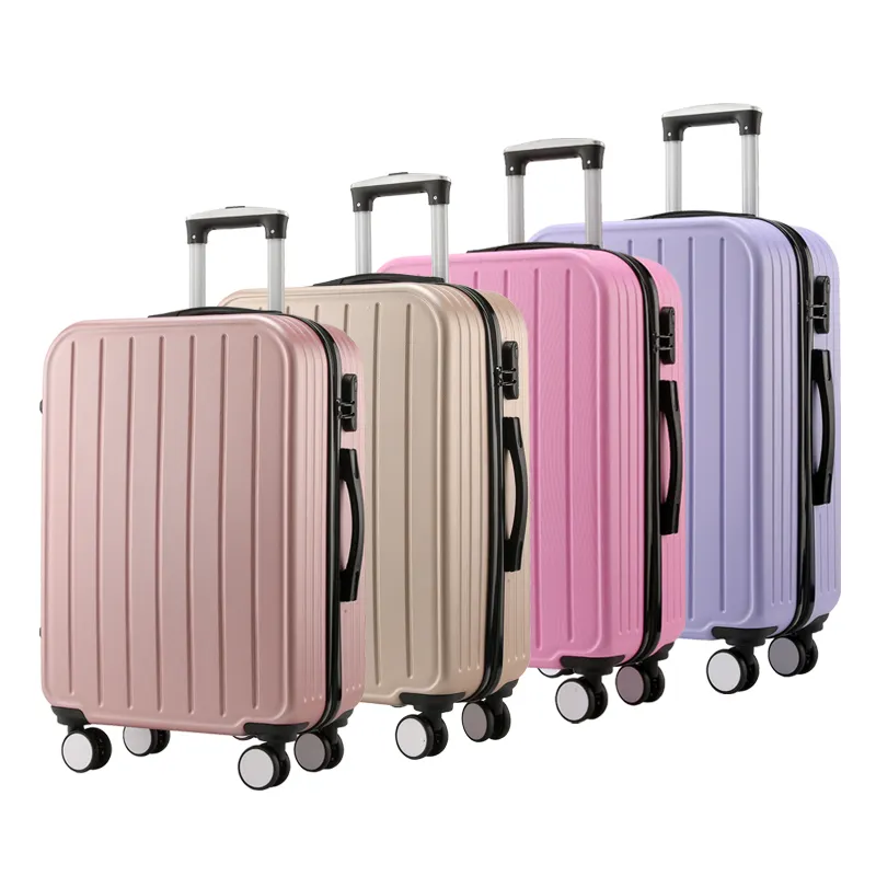उच्च गुणवत्ता थोक ABS सामान स्पिनर के साथ जिपर प्रसाधन सामग्री प्रकरण सूटकेस सेट ताला के साथ रंगीन के लिए यात्रा