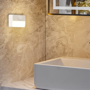 120&deg; <strong>Detection</strong> LED Stair <strong>Light</strong> Kit with <strong>Motion</strong> <strong>Sensor</strong> Battery Operated White Wall Step <strong>Light</strong> 3000K Night <strong>Light</strong> Easy Installation - Product Image 1