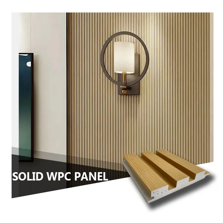 Precio de fábrica, tablero decorativo interior personalizado, revestimiento compuesto de madera y plástico, panel de pared WPC alternativo de madera