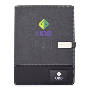 定制点亮标志8000mah 16g usb a5真皮多功能powerbank带无线充电笔记本电脑 - Product Image 1