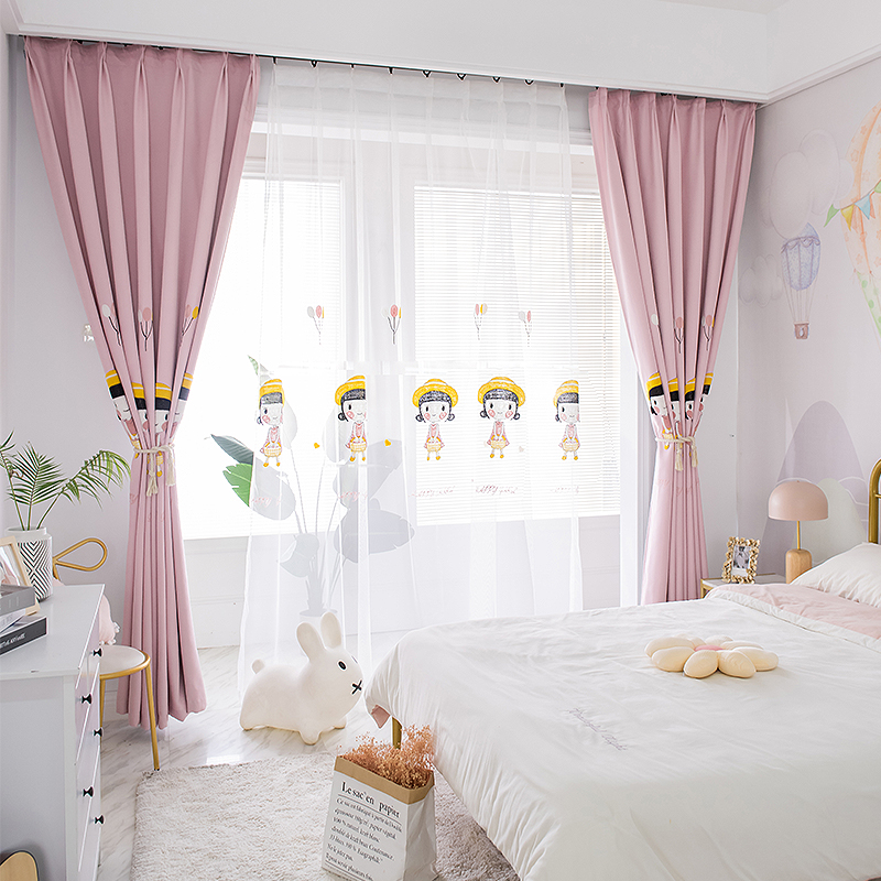 Pink curtain
