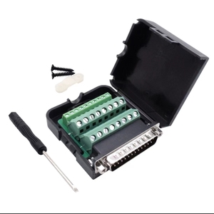 Siyah kapak ile orijinal vidakilitleme DB25 konektörü siyah kabuk d-sub 25pin erkek dişi adaptör ile VGA Terminal adaptörü - Product Image 1