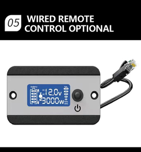 长寿命3000瓦纯正弦波逆变器6000瓦峰值功率DC12v 24v 48v至AC110v 220v时尚设计