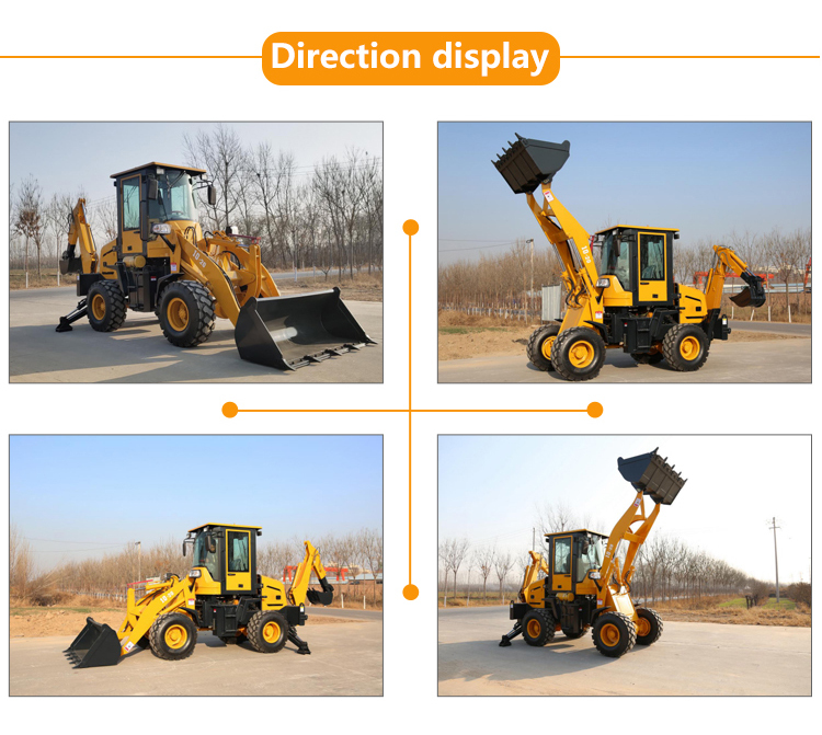 Agriculture Machinery 3 ton 4 wheel drive new backhoe and loader with attachment spare parts mini retroexcavadora