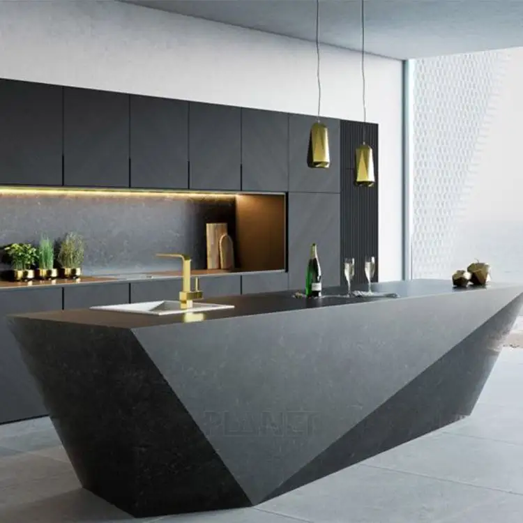 American Kitchen With Island Cupboard Furniture Modern Marble Accessories Customized Kitchen Cabinet