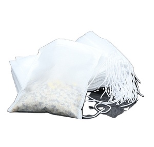 Bolsas de té redondas biodegradables, diferentes formas, con cadena y etiquetas