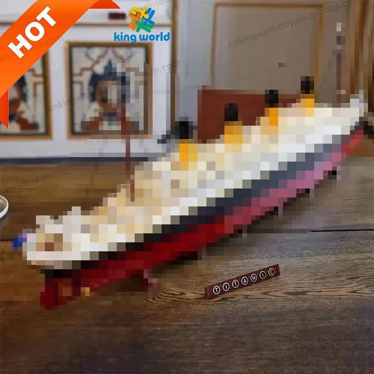 9090 pçs filme Titanic grande barco de cruzeiro navio a vapor modelo jumbo DIY montagem tijolo construção brinquedos blocos de construção conjuntos