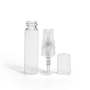 Empty Mini clear <strong>Glass</strong> Atomizers <strong>2</strong> ml 3 ml 5 ml 10 ml White Plastic Sprayer Perfume Bottle - Product Image 3