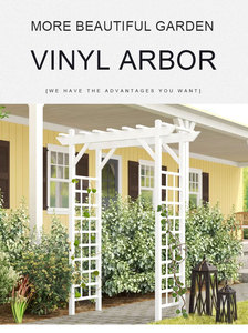 Eco-friendly <strong>PVC</strong> &amp; PE Security Garden Arch <strong>Arbor</strong> Modern Design Easily Assembled Climbing Roses Pergola Custom Sizes - Product Image 3