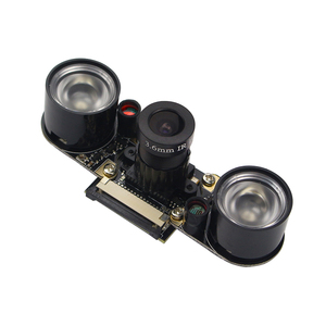 Nueva Cámara Raspberry Pi de 5MP, cámara de visión nocturna ajustable Focal + LUZ DE Sensor infrarrojo para Raspberry Pi 4B 3B + 3B Zero