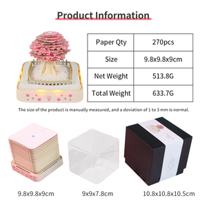 Sticky Note <strong>Memo</strong> Pad Creative Christmas Gift Weekly Calendar <strong>Paper</strong> <strong>Block</strong> Treehouse 3D <strong>Memo</strong> Pad Note <strong>Cube</strong> With Retail Gift Box - Product Image 6