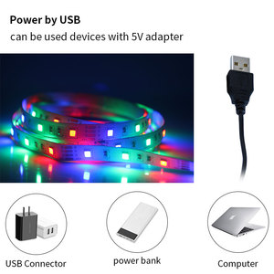 背景装饰发光二极管5050 RGB 12v灯带带遥控器 - Product Image 4