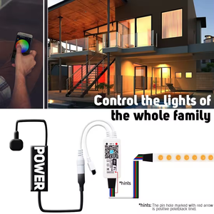 ESann Smart 2835 Alexa Google Phone Voice IOS Android APP rgb wifi 5050 rgb IR 24 tasti controller led - Product Image 3