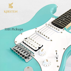 Cao cấp 39 inch màu xanh bạc hà rắn gỗ gụ cơ thể Maple cổ gỗ hồng mộc Fingerboard 6-Strings bóng kết thúc guitar điện - Product Image 6