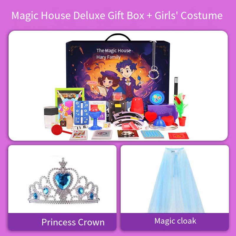 coffret cadeau maison magique + costume de performance édition filles