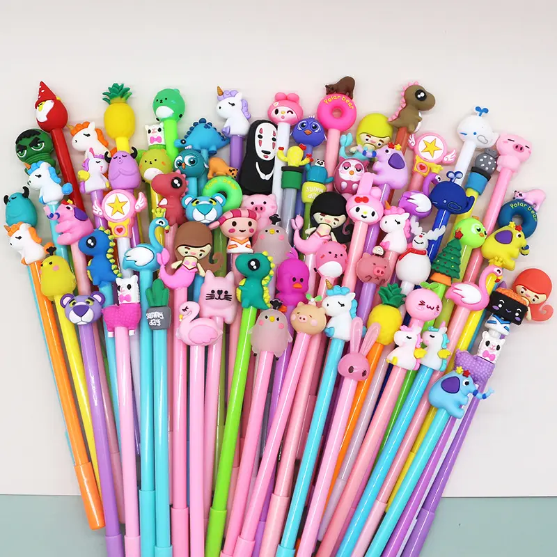 Promotional Cartoon gel pens Signing Pen Student Stationery Gifts with Cute and Creative Girl Heart fancy pen