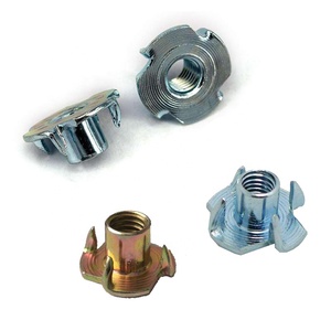 Tùy chỉnh các nhà sản xuất din1624 bốn Claw TEE <span class=keywords><strong>Nuts</strong></span> 5/16 \ "thép không gỉ t Nut với kẽm mạ kết thúc mạ kẽm các loại hạt - Product Image 1