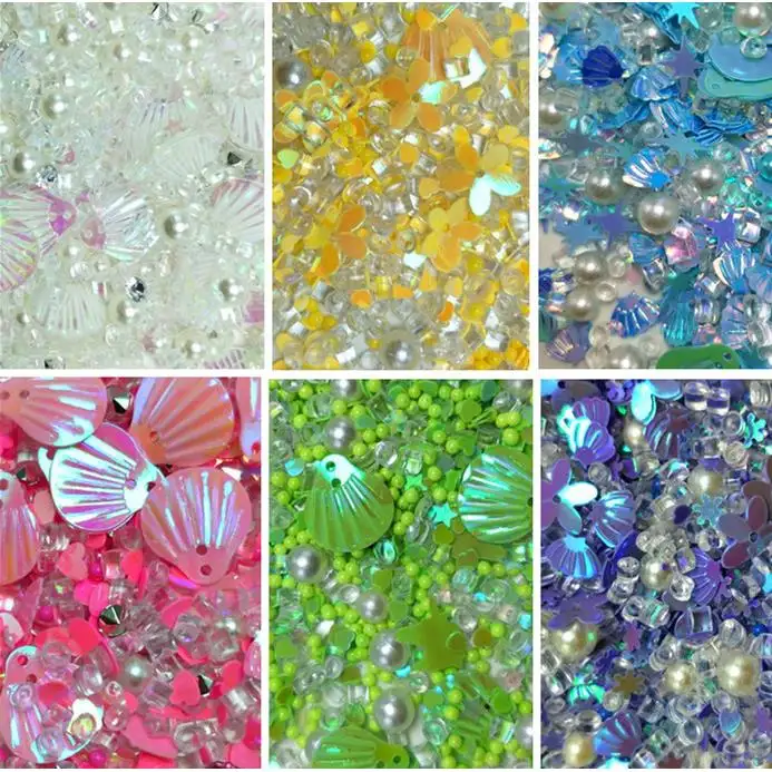 HY Manufacturers direct sales mixed glitter ice system independent research and development of tablecloth accessories Slime m