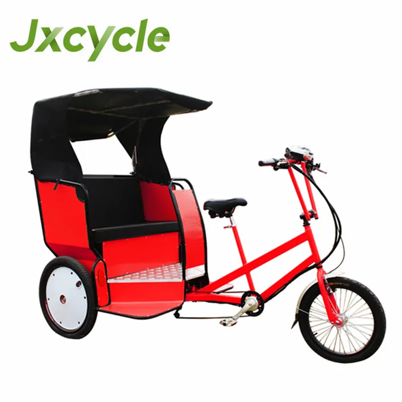 Yolcu rickshaw 3 tekerlekli bisiklet için elektrikli taşıyıcı turist için şarj edilebilir rickshaw