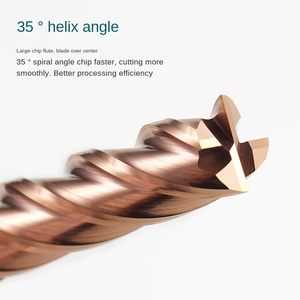 55 Degree Tungsten Steel Flat <strong>Cutter</strong> 4-Edge Decimal Point Milling <strong>Cutter</strong> Carbide Coated End Mill for CNC Machining - Product Image 4