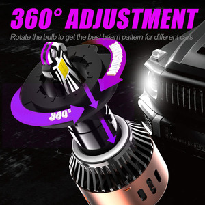X-7SEVEN ระบบไฟอัตโนมัติ80W แบบเป็นเอกลักษณ์ไฟหน้า6500K 12V หลอดไฟหน้า LED H4 H1 H11สำหรับรถยนต์ - Product Image 3