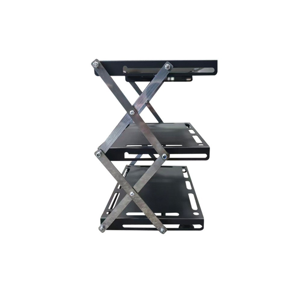 Three-tier folding storage rack